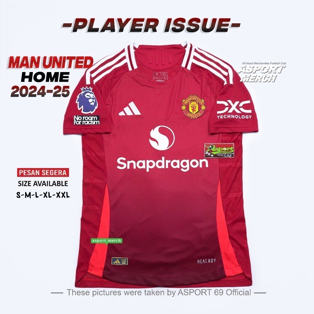 Mu home pi latest jersey bola mu man united home 2024 2025 player issue