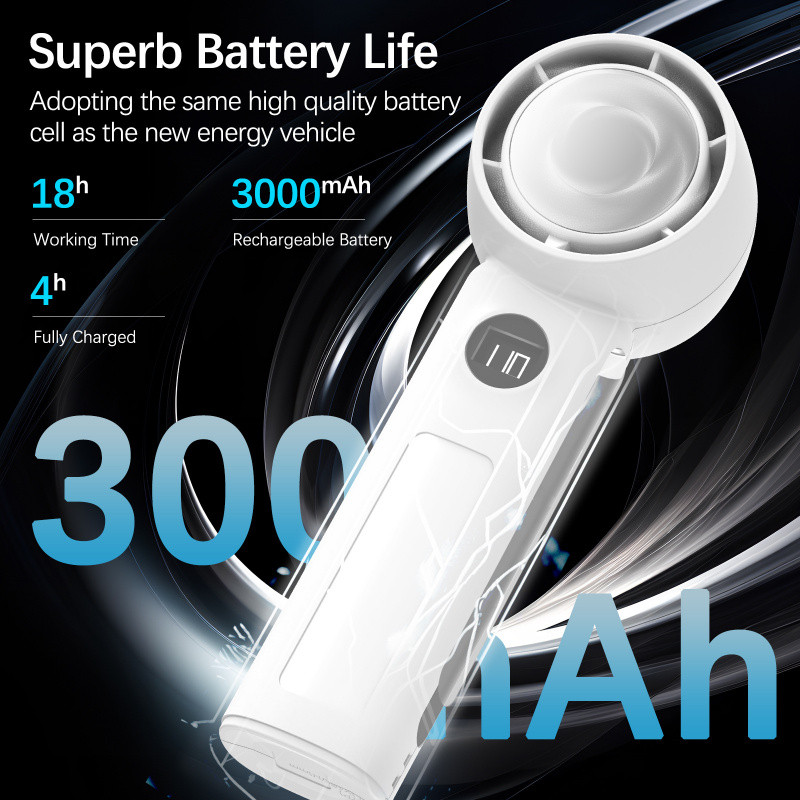 110 Speed HighSpeed Hand Held Fan Digital Display USB Mini Portable
