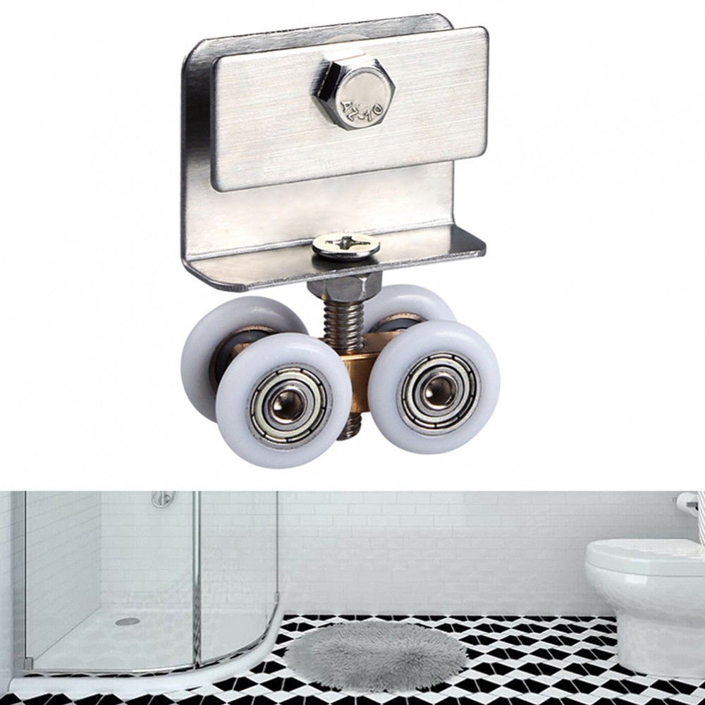 【CHAMER】Sliding Door Roller Copper For Bathroom Slide Door Fourwheel