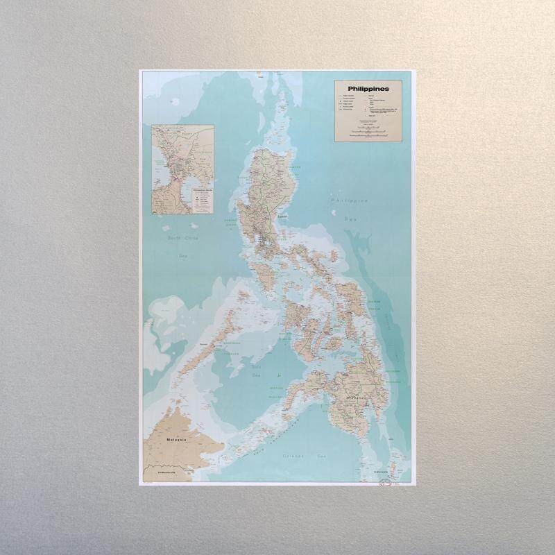 Map of the Philippines Islands Map Includes Inset of Metro Manila ...