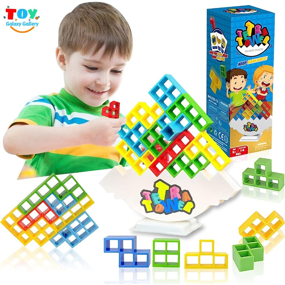 48pcs Tetra Tower Balance Stacking Blocks Game Building Blocks Toy for ...