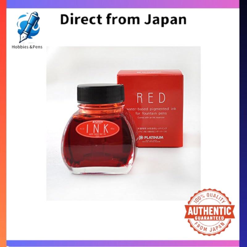 Platinum PLATINUM Fountain Pen Bottle Ink 60ml Red PLA-INK-1200-2 ...