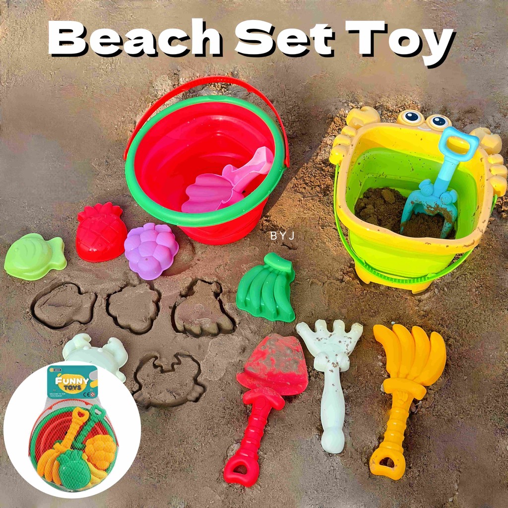 18PCS Summer Beach Set Toys for Kids Buckets Water Play Tools Sand ...