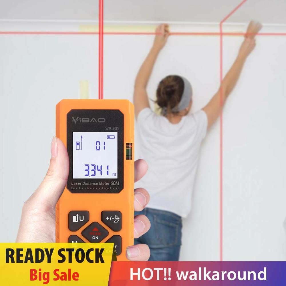 Portable Handheld Rangefinder 60M Electronic Ruler Digital Measure Tool ...