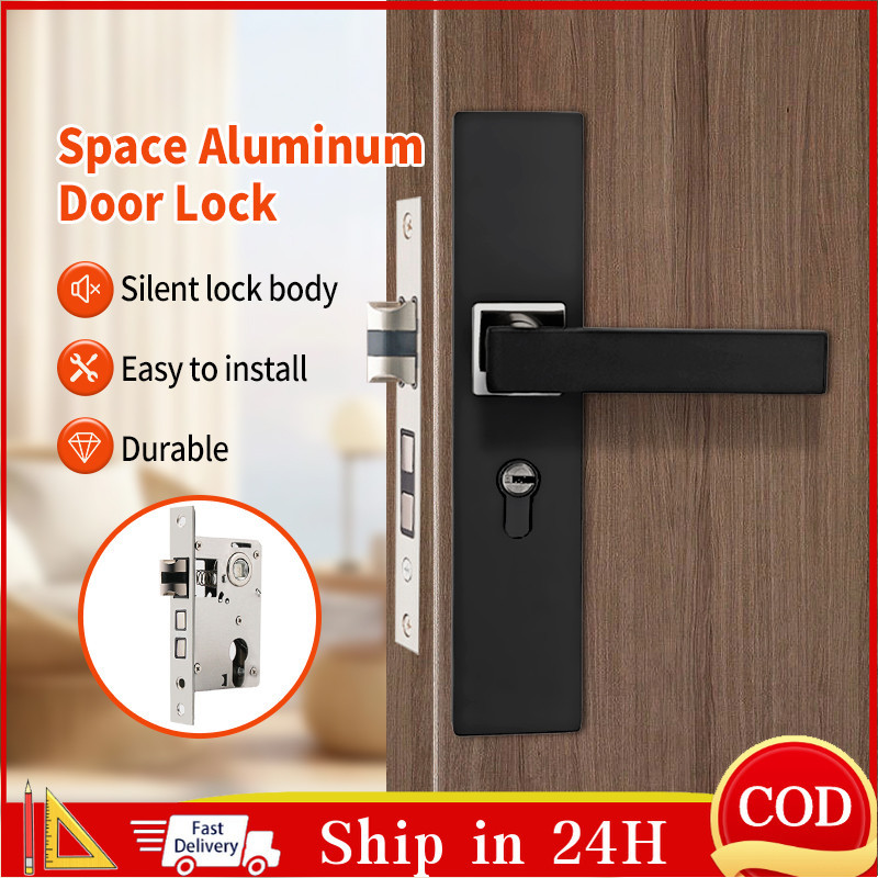 Smart Door Lock With Key Door Knob Room Electronic Door Knob Mute Main
