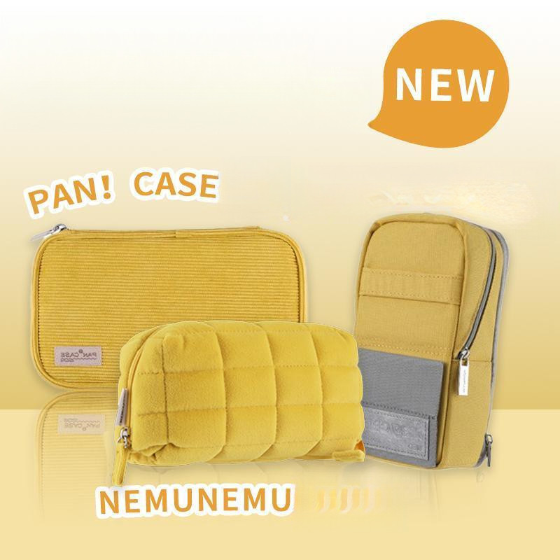 Pencil Bag Pencil case Waterproof StandAble Pencil box Yellow Solid