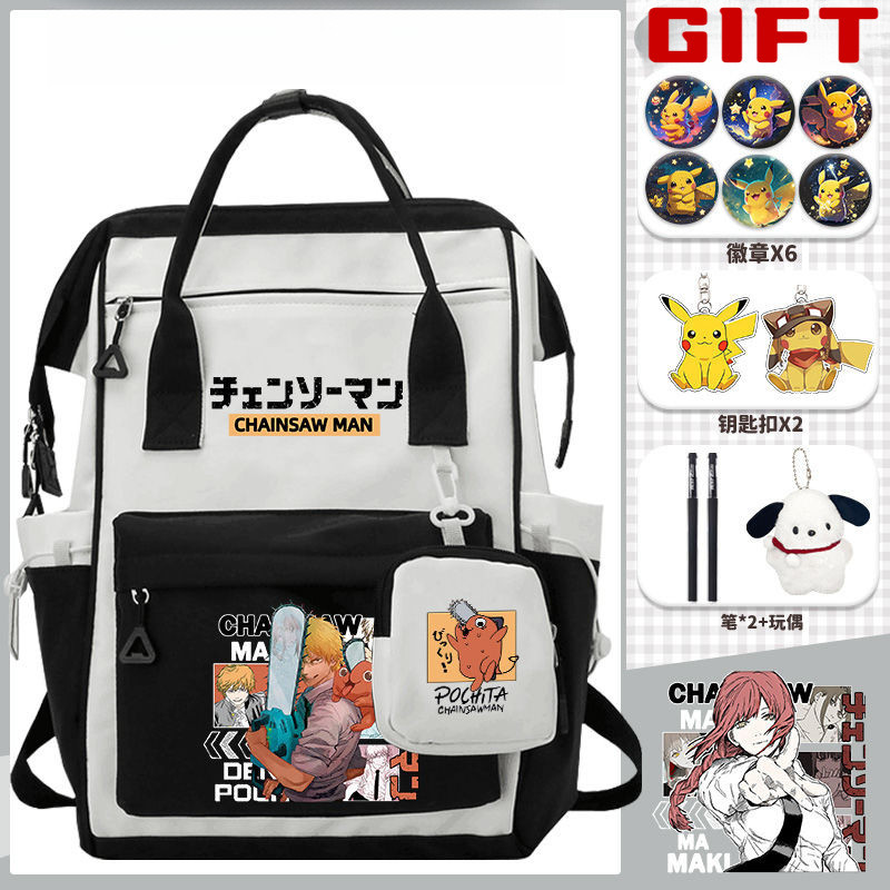 Chainsaw Man backpack, anime large capacity backpack, student large