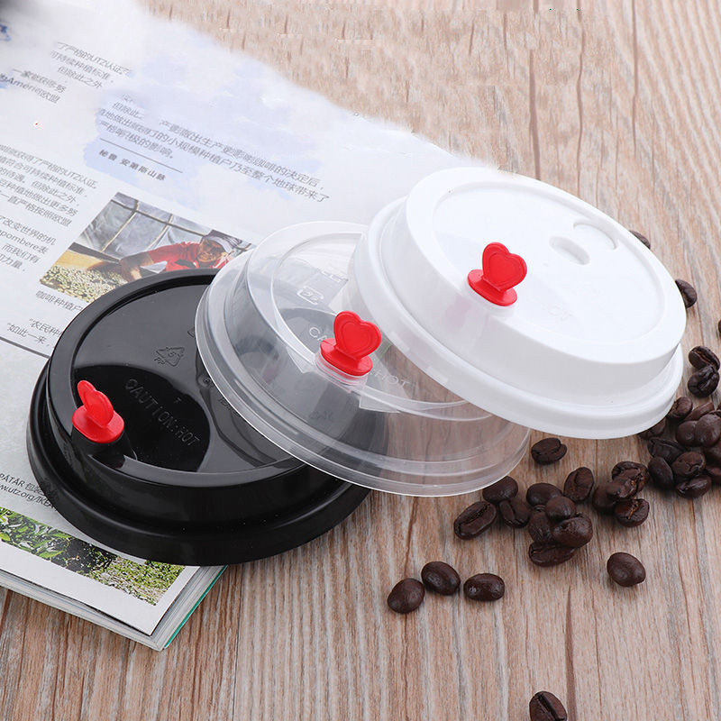 50pcs of Plastic Cup Lid, PET Dome Lid, Flat Lid, StawLess Lid (90mm ...