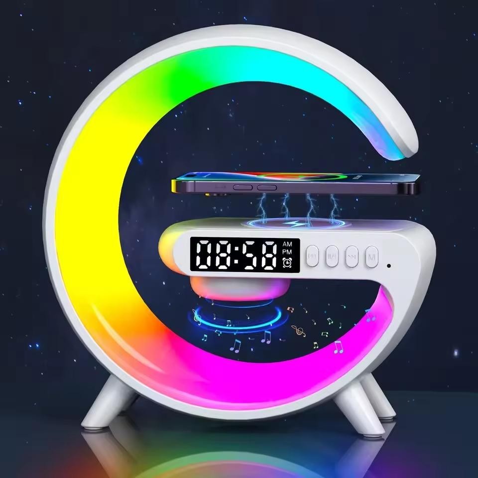New Mini Smart Alarm Clock Bluetooth Speaker with RGB Lights Wireless ...