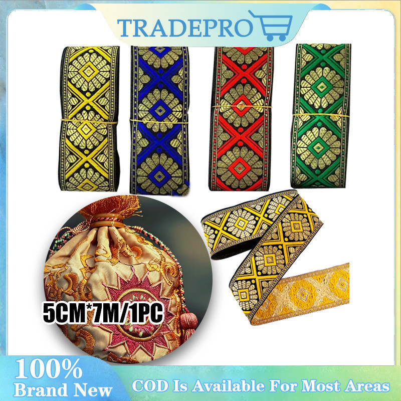 7m*5cm Lace Ethnic Trimmings Ethnic Embroidery Ribbon For Hand ...