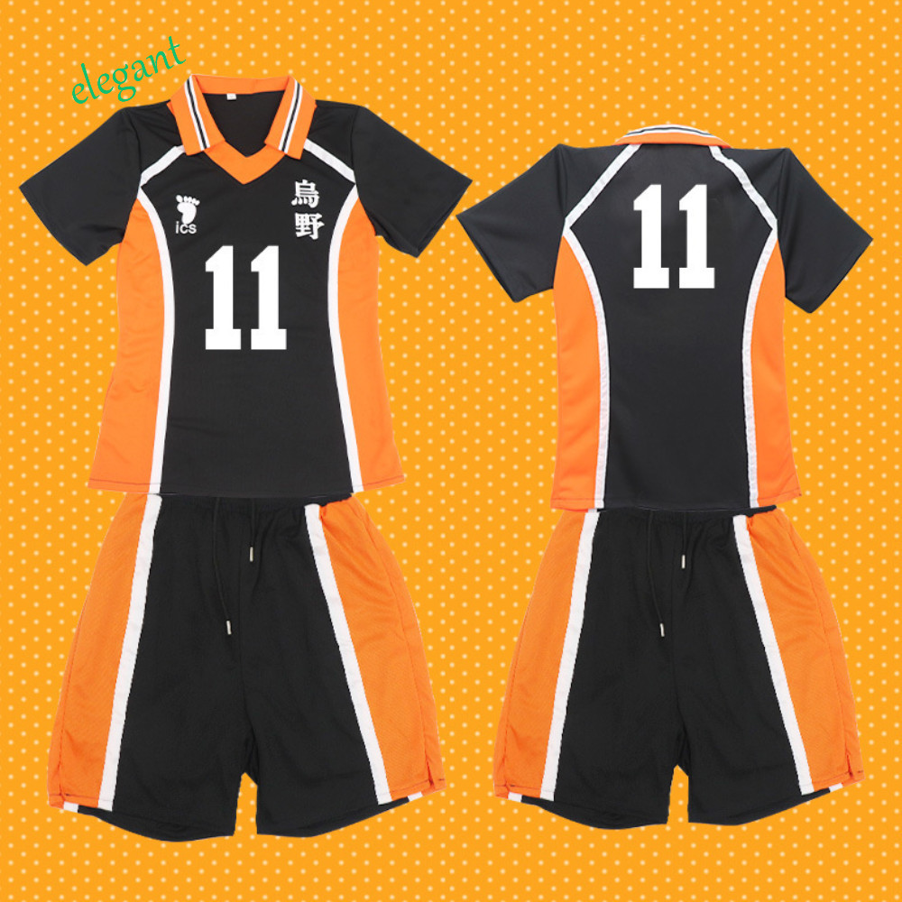 ELEGANT Haikyuu Short Sleeve T-shirt Suit, Karasuno High School Hinata ...