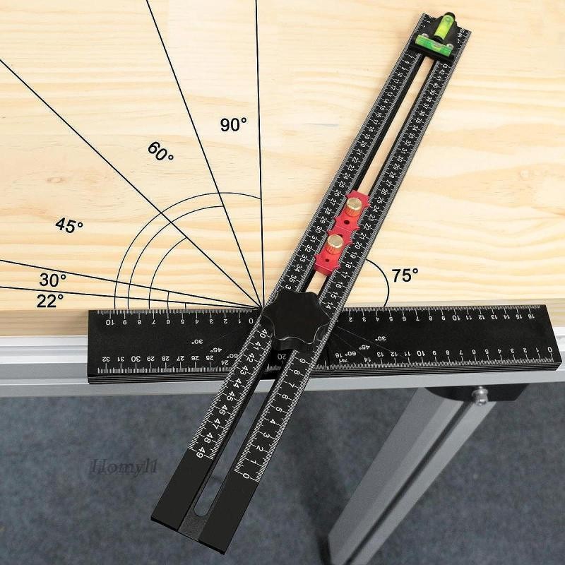 [Homyl1] Woodworkings Scriber Marking Line Ruler T Square Ruler Office ...