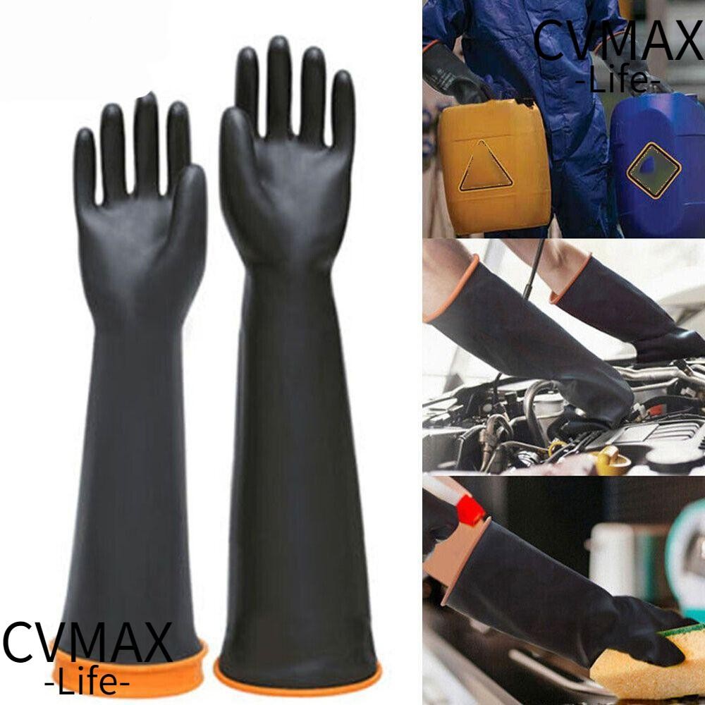 CMAX Chemical Resistant Gloves, Heavy Duty Long Industrial Rubber