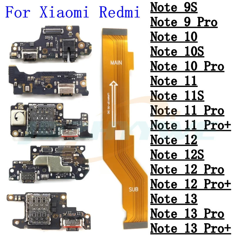USB Charging Port SIM Card Reader Connector Board For Xiaomi Redmi Note