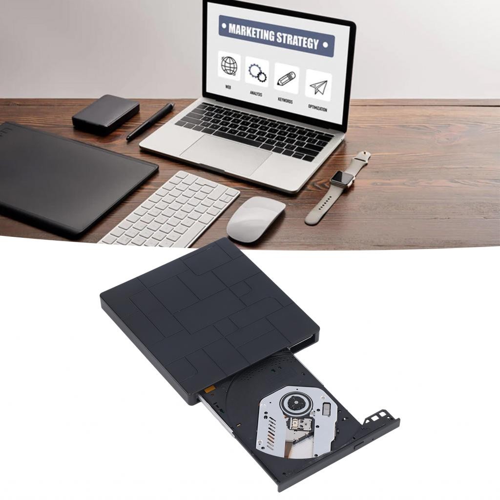 Buybybuy CD External DVD Drive Ultra Light For Laptop PC Desktop