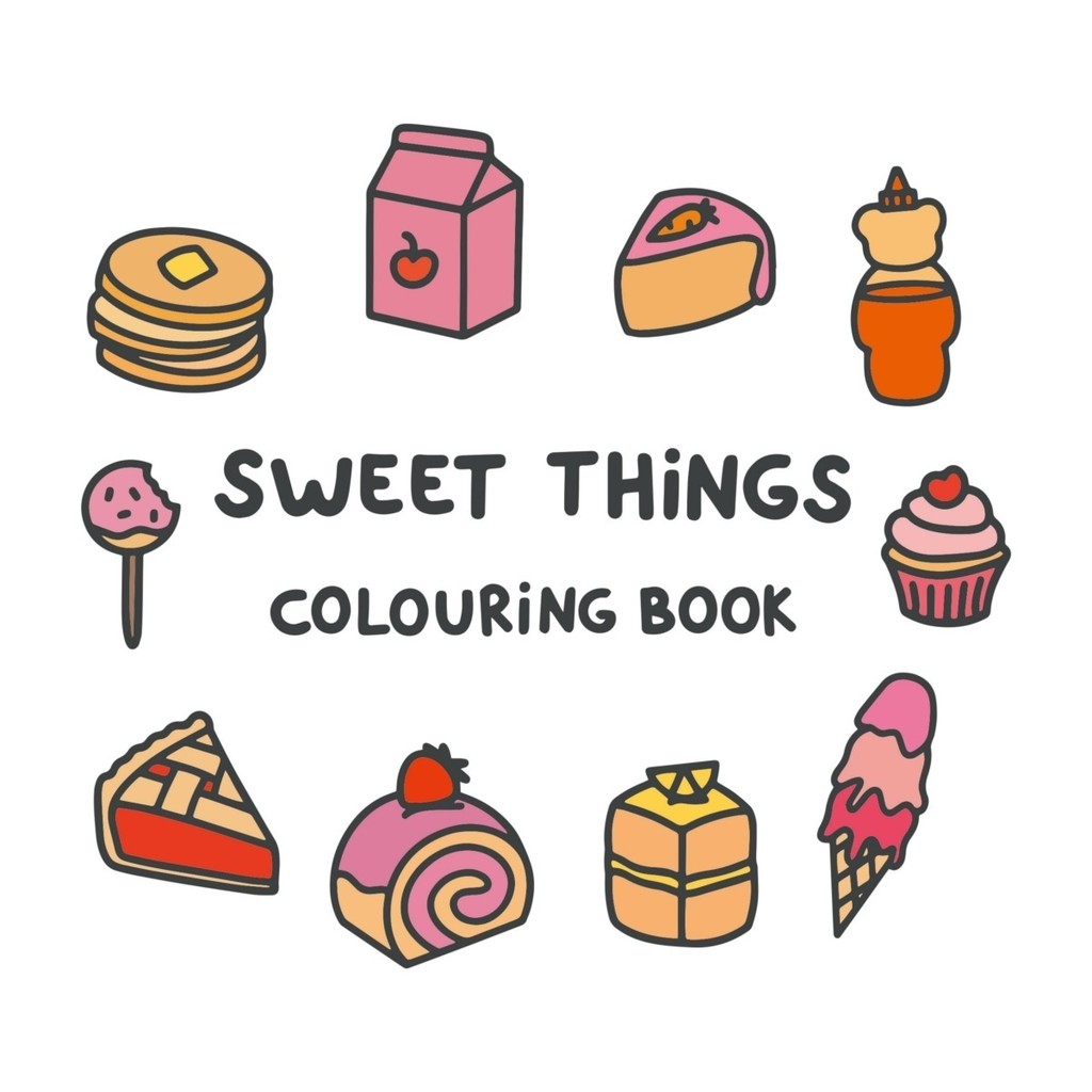 Dessert Food Coloring Book Food Adult/Child Coloring Immersive