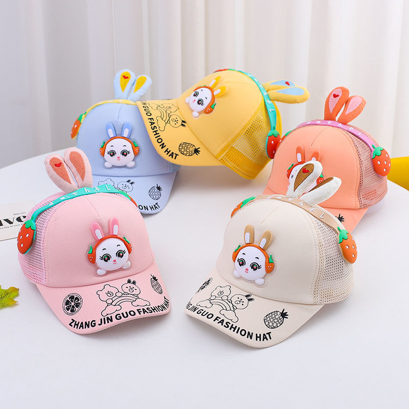 Children's New2to6Year-Old Peaked Cap Boys and Girls Summer Cute Rabbit ...