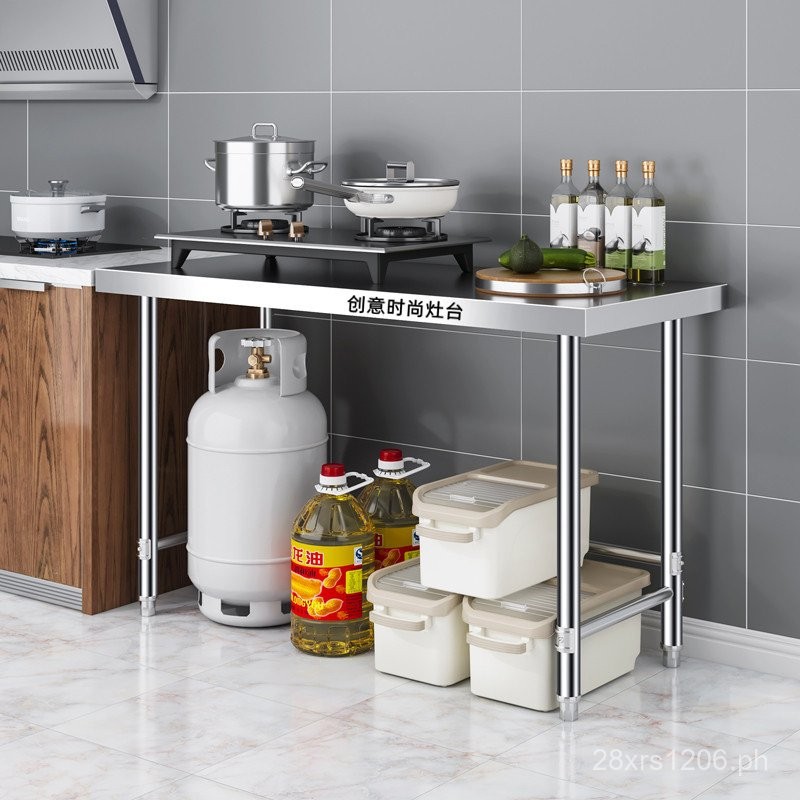 Stainless Steel Commercial Gas Tank Single Layer Shelf Table for ...
