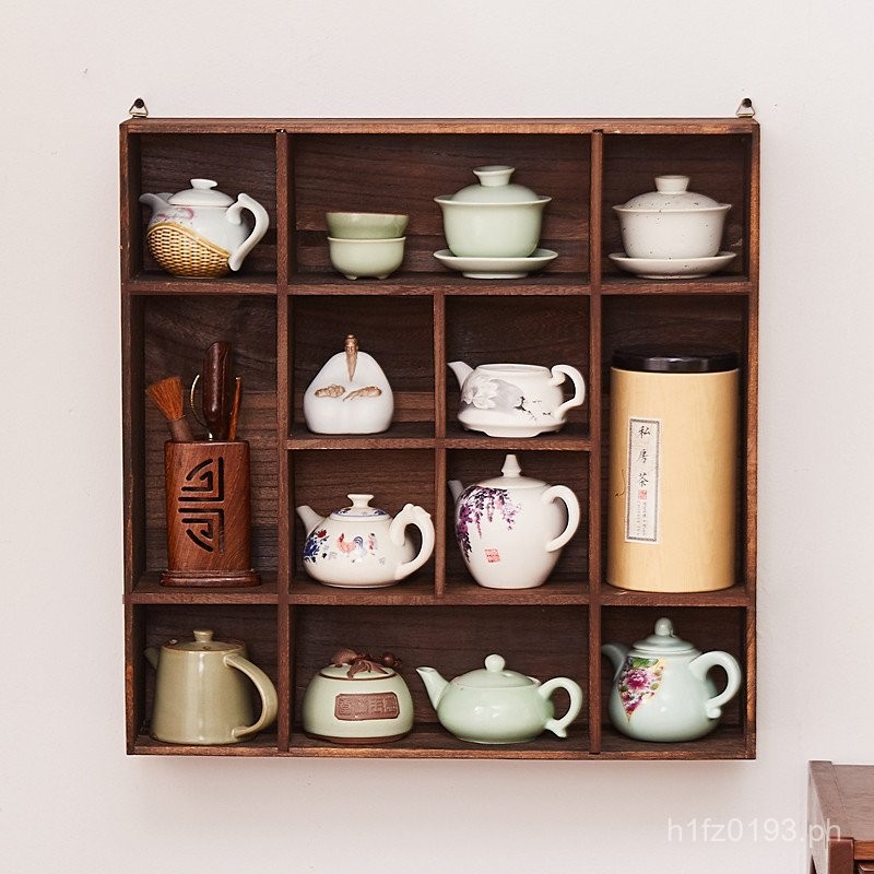 Storage#Storage Rack Chinese Tea Set Rack Solid Wood Multi-Compartment ...