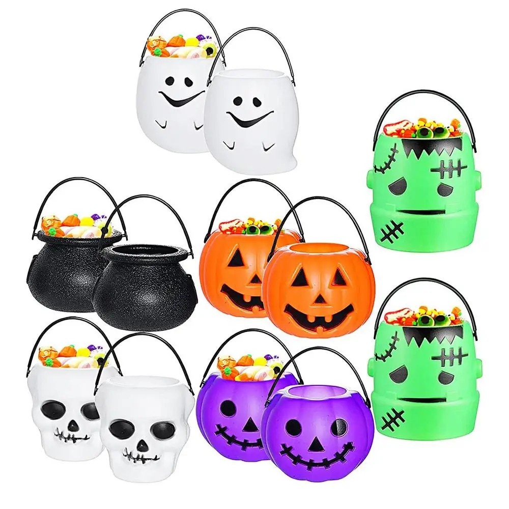 Halloween Treat Buckets Pumpkin Ghost Candy Mini Bucket Trick Or Treat ...