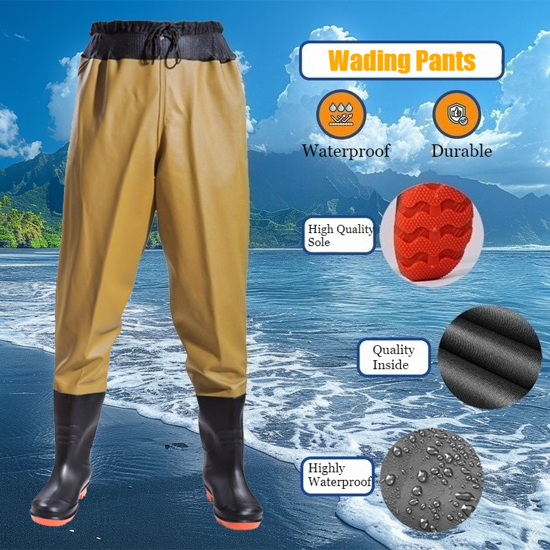 Waterproof Fishing Pants High Quality PVC Long Boots Shoes Suitable For ...