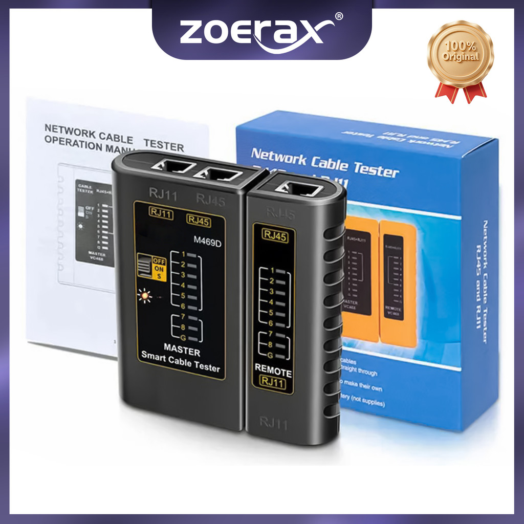 ZoeRax Network Cable Tester, RJ45 Cable Lan tester RJ45 RJ11 RJ12 CAT5 ...