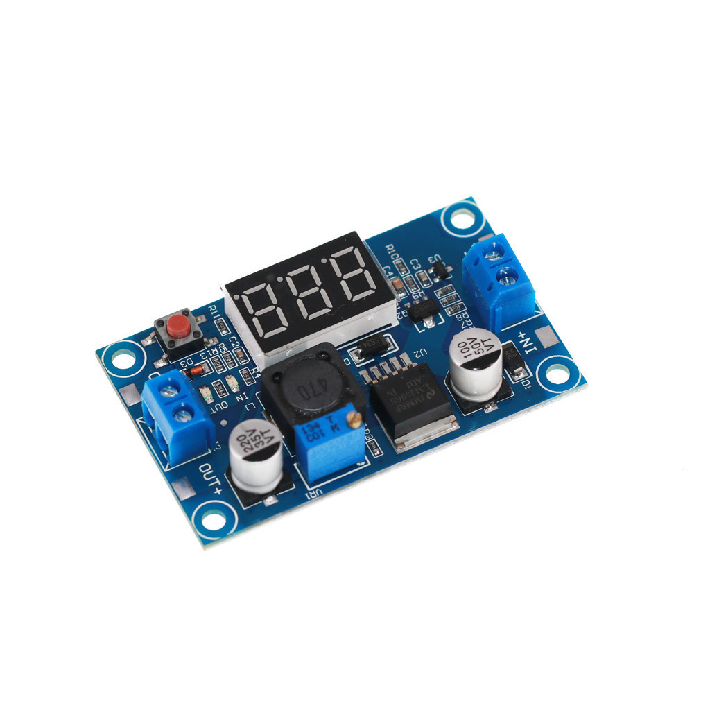 LM2596 DC-DC adjustable step-down module with voltmeter display ...