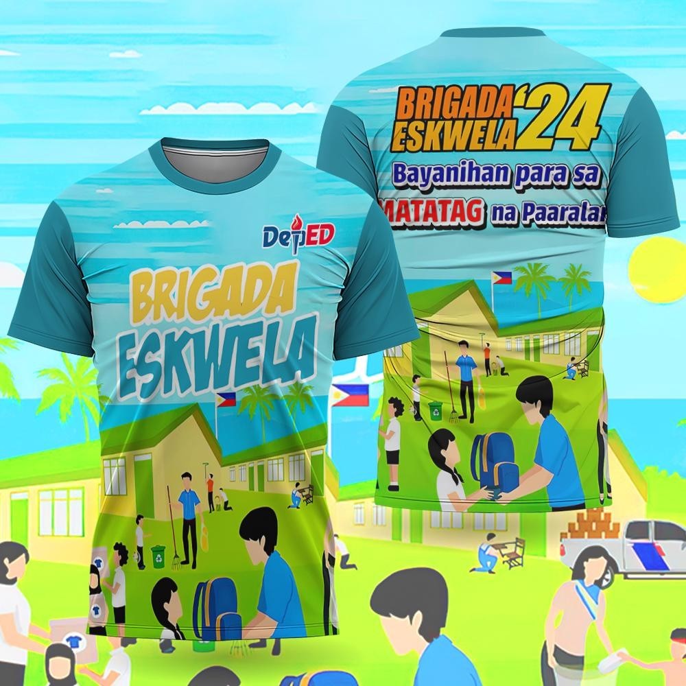 Hot Sell BRIGADA ESKWELA Shirts Full Sublimation Matatag Uniform Unisex ...