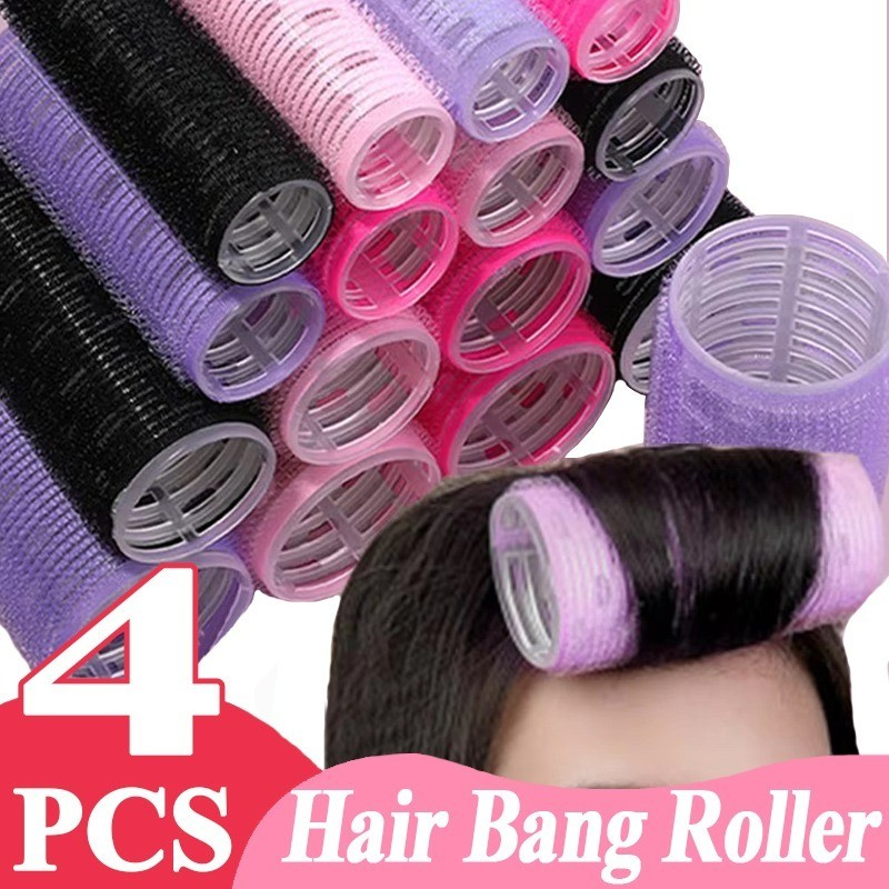 4Pcs Women Hair Bang Rollers Hair Curlers / Heatless Lazy Curler DIY ...