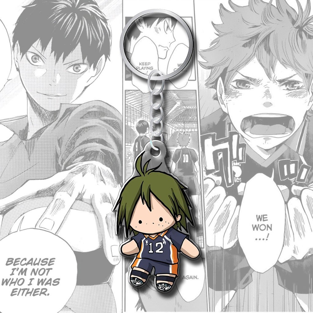 Chibi anime keychain Haikyuu, Shoyo Hinata Yu Nishinoya Oikawa Kozume ...