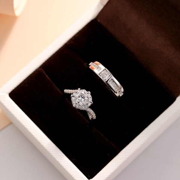 rings ring promise ring Simulated Mosane Diamond Ring for Wedding Pair ...