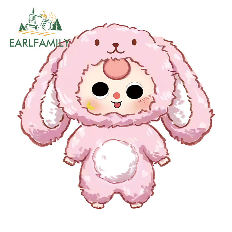 EARLFAMILY 13cm Baby Three Rabbit Ears Car Stickers Campervan Windows ...