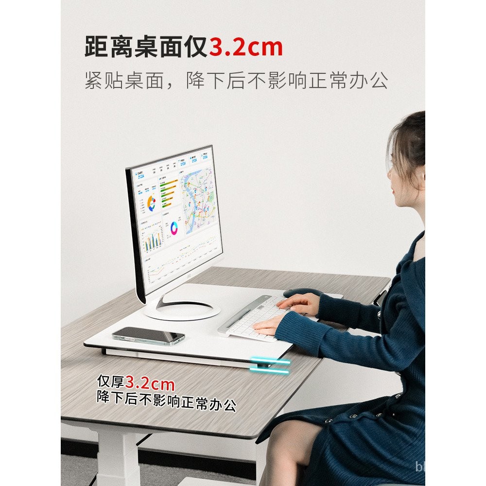 Standing Desktop Computer Lifting Table Pneumatic Office Lifting ...