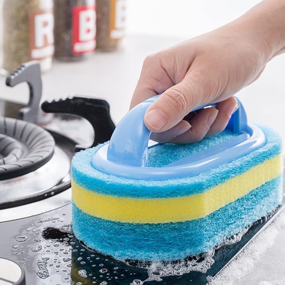 2Pcs Multifunctional Kitchen Bathroom Strong Brush Plastic Handle ...