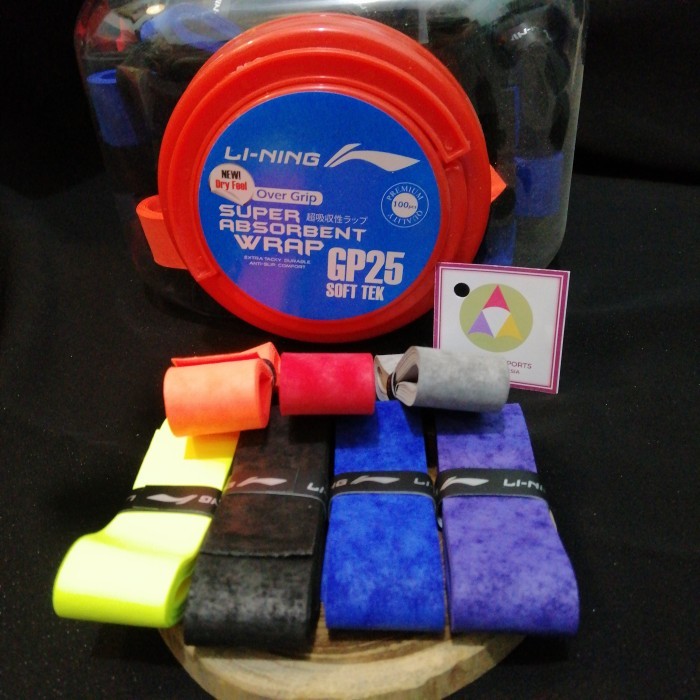 Thin LINING Grip GP 25 Badminton Racket Handle Table Tennis Emboss