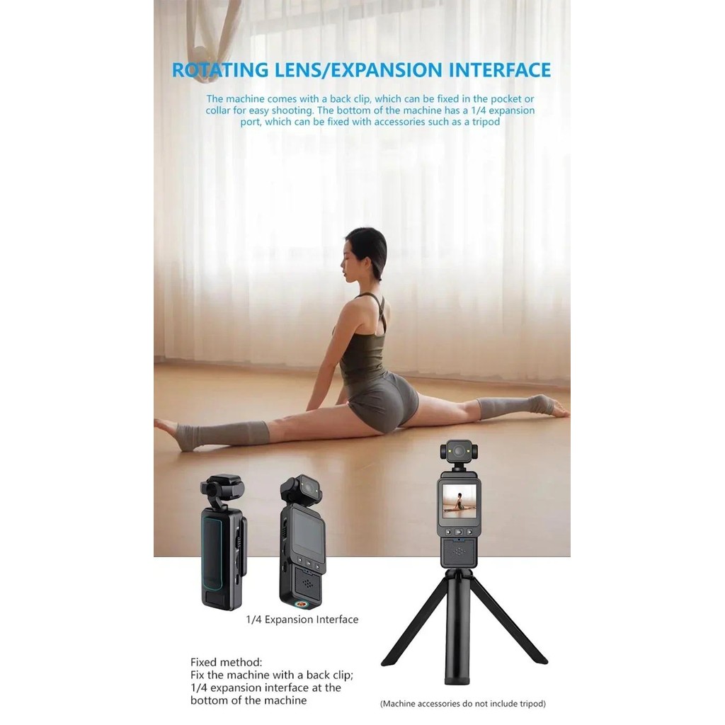 Portable 8K 180° Mini Portable Rotary Camera Anti Vibration Screen HD ...