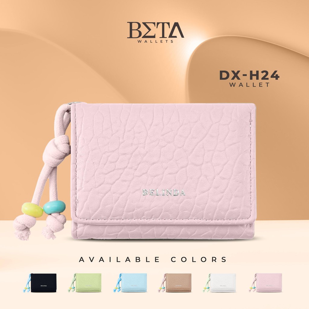 BETA Short Wallet For Women High-End Leather Korean Cute Card Holder ...