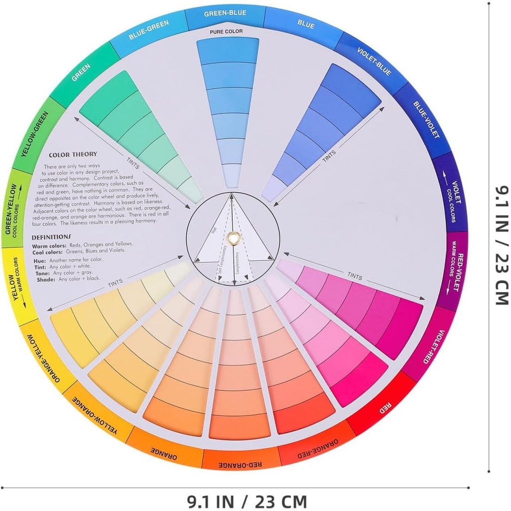 Operitacx Color Wheel, Paint Mixing Learning Guide, Art Class Teaching ...