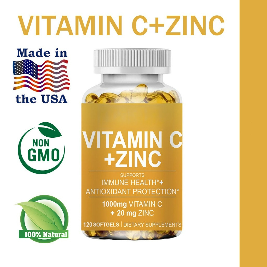 Vitamin C and Zinc Capsules have antioxidant effects and support the ...