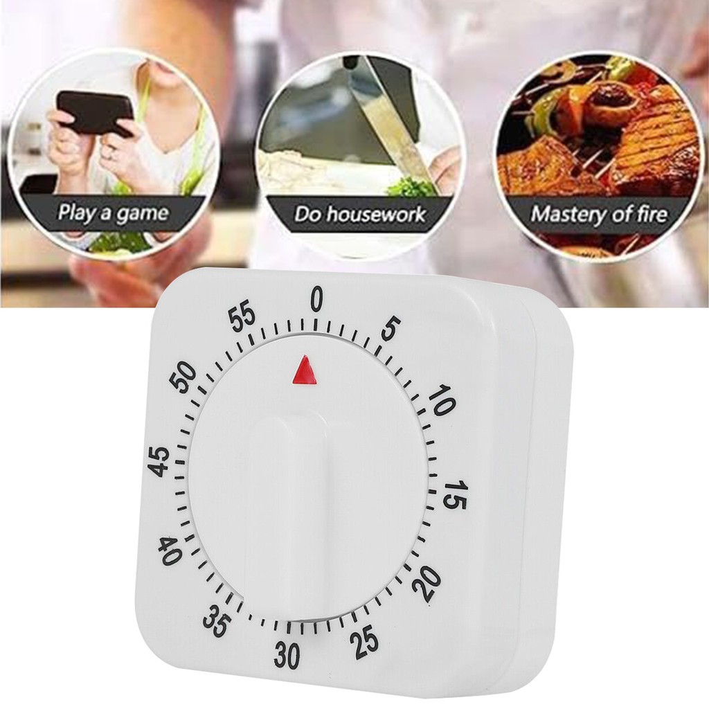 1PCS Multifunctional Square Mechanical Timer, Kitchen Rotary Countdown ...