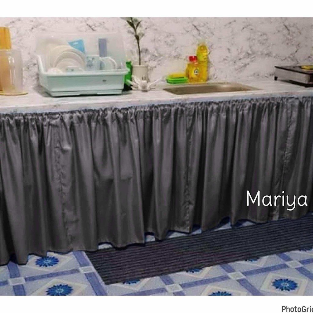 Bigsave curtain Plain design Geena Kitchen/Sink/Lababo fabric cloth ...