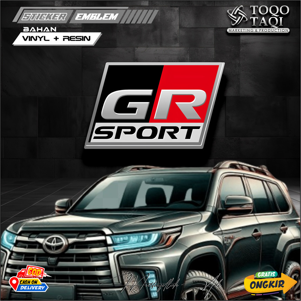 TOYOTA GR SPORT GAZO RACING SPORT CAR LOGO EMBLEM RESIN embossed ...