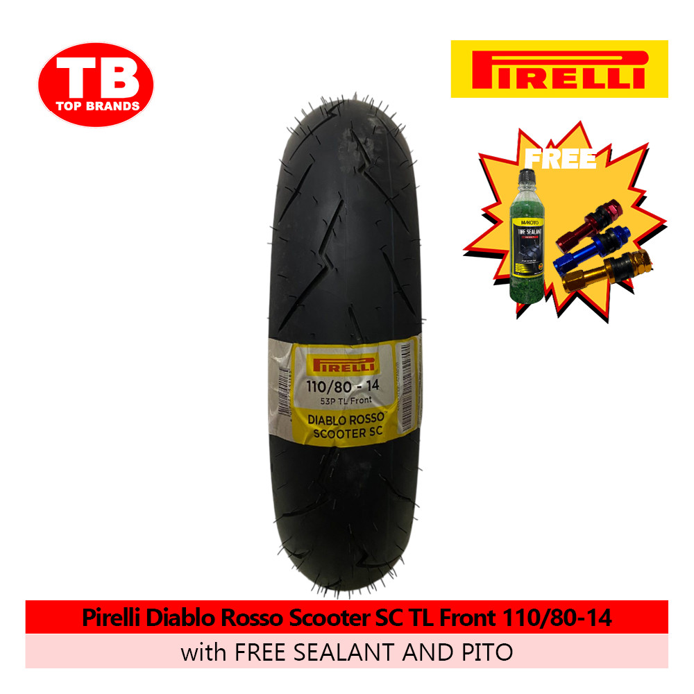 Pirelli Diablo Rosso Scooter SC [110/80-14 140/70-14] - Racing Tires ...
