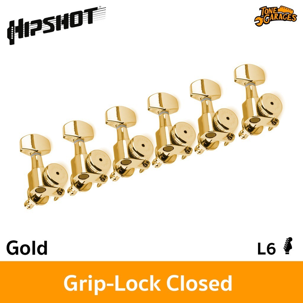 Hipshot GripLock Closed STAG Guitar Knob Cable Lock Gold Color Single