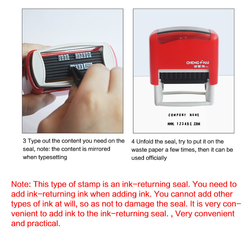Rubber Stamp Kit Personalized Printed Self Lnking Stamp DIY Typeface ...