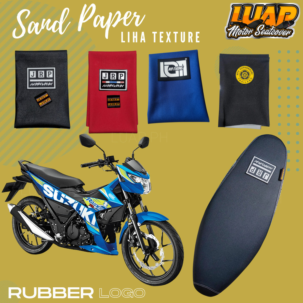 Suzuki Raider Fi 150 Patulis JRP Liha Sandpaper Rubber Logo Seat Cover ...