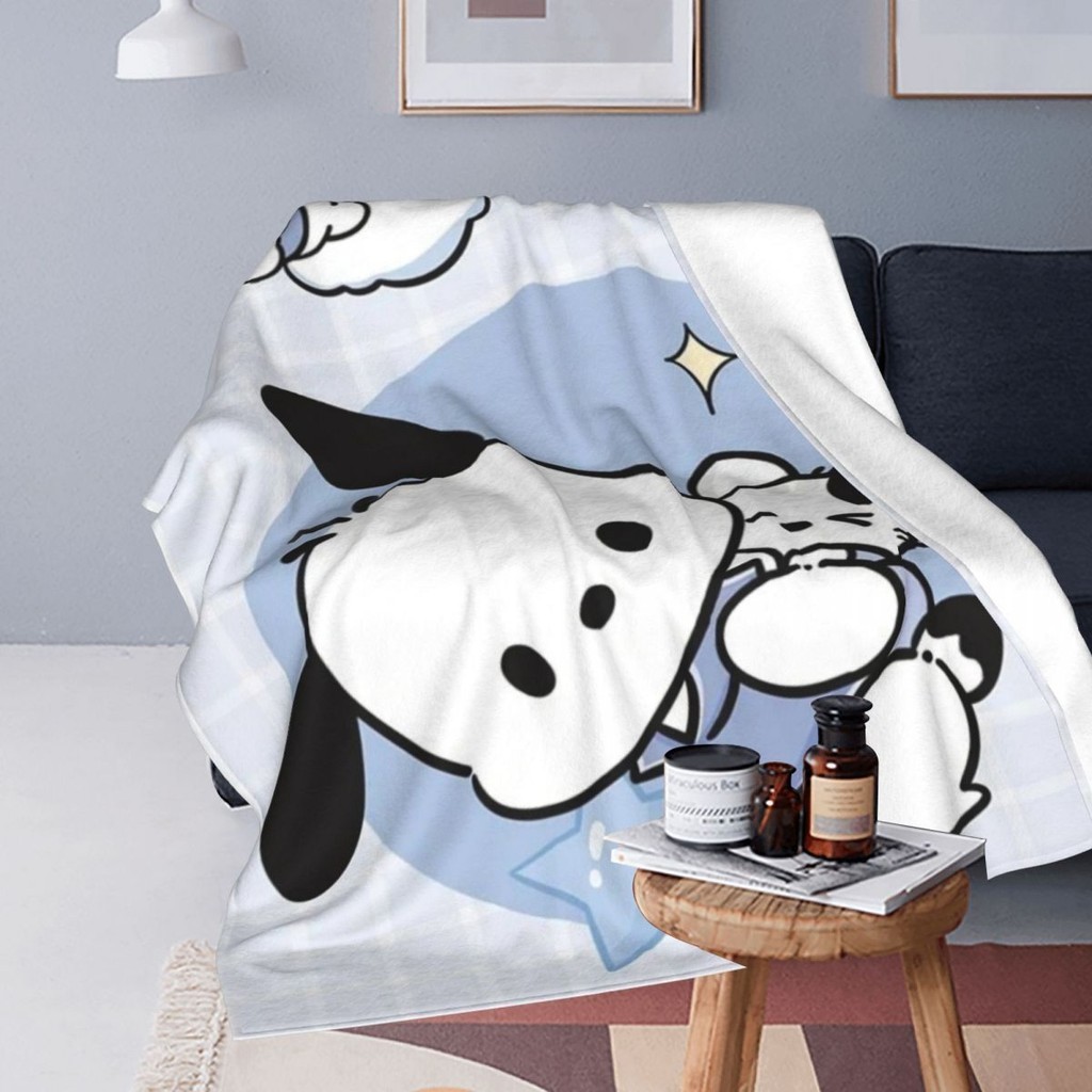Sanrio Pochacco Cartoon Flannel Printed Sleeping Blanket Pattern Design