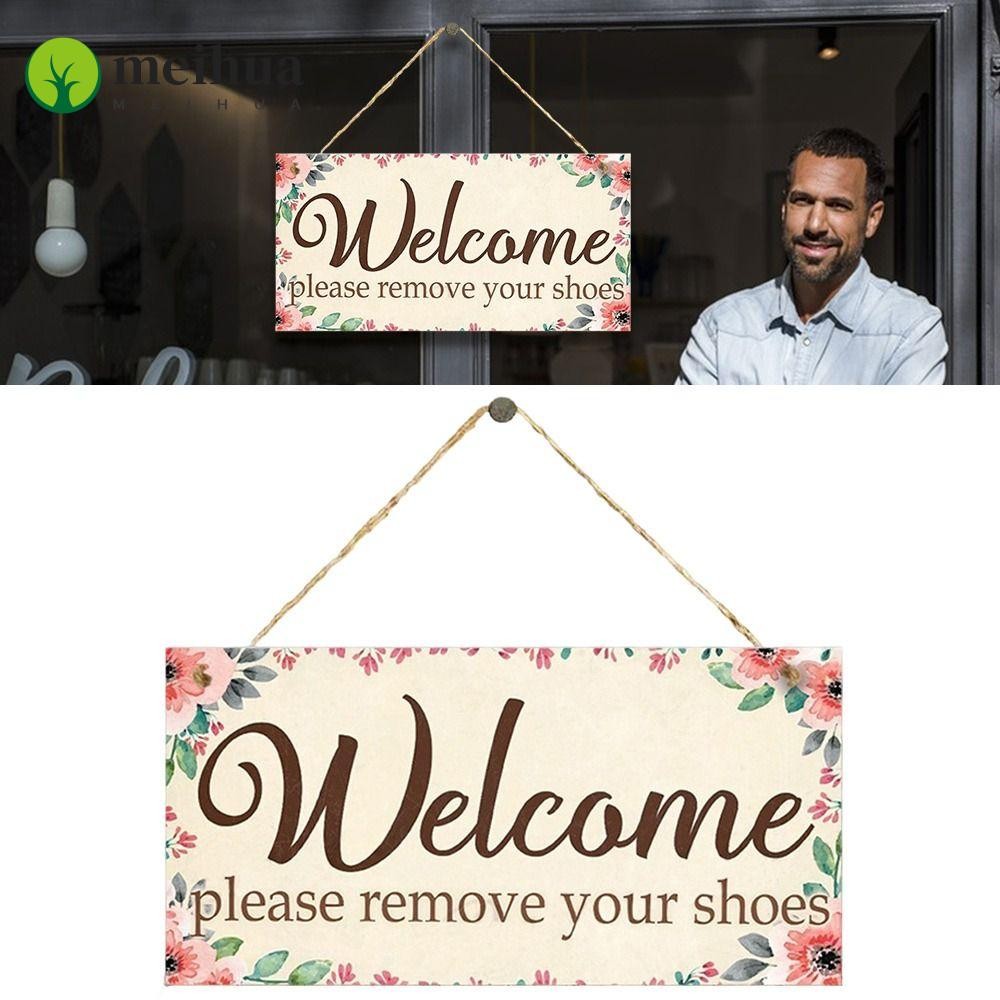 MEIHUA Door Sign, Wood Reminder Signs Hotel Bulletin Board, Design