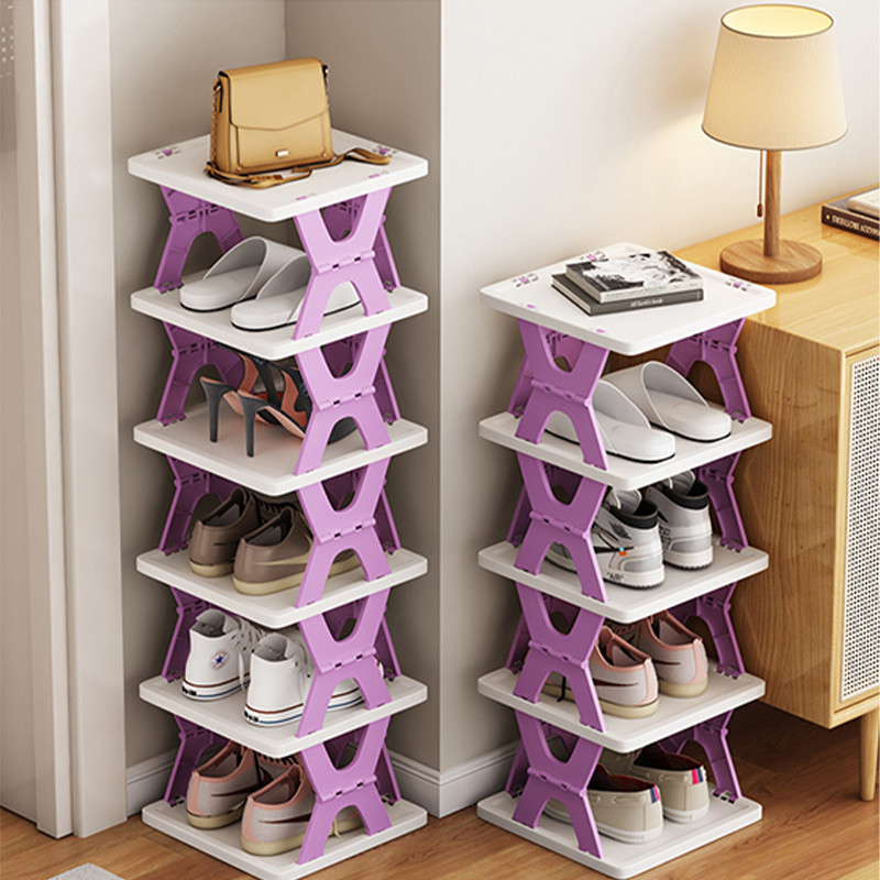 6 Tier Portable Folding Shoe Rack Organizer Vertical Shoe Rack Small ...