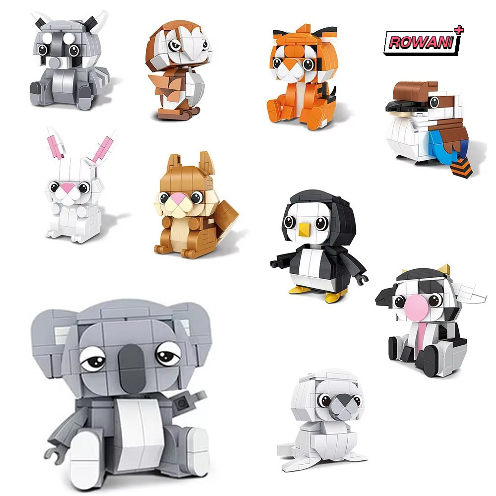 ROWAN1 Animal Block Set, Mini with Box Building Brick Toy, Koala
